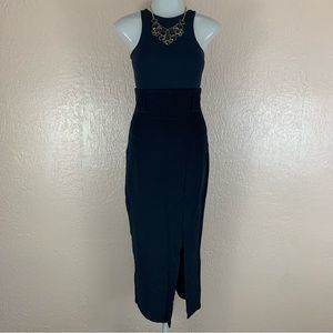 YES Black High Waist Midi Pencil Skirt